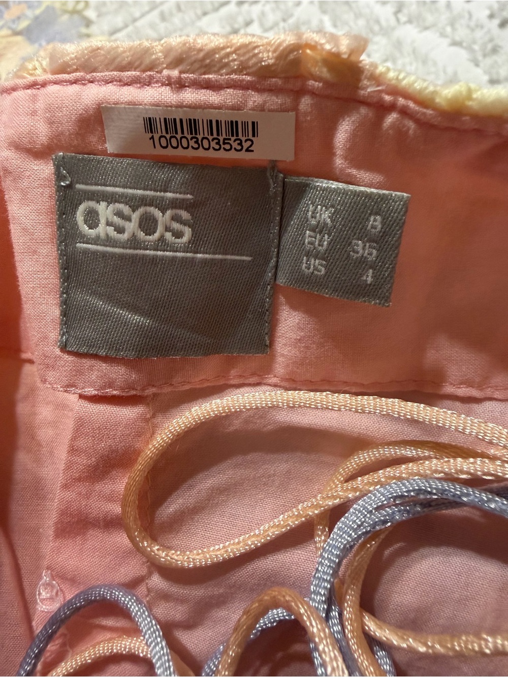 ASOS Luxe 3D Pastel Floral Lace Mini Dress, Sz 8 Designer Dress, Like New - Picture 5 of 8